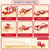 Picture of TEMI Diecast Emergency Fire Rescue Vehicle Toy Set w/Play Mat, Truck Carrier,Ambulance, Alloy Metal Fighting Car for 3 4 5 6 Years Old Toddlers Kids Boys and Girls