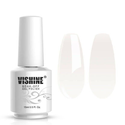 Picture of Vishine Gelpolish Professional Manicure Salon UV LED Soak Off Gel Nail Polish Varnish Color Ivory(1346)