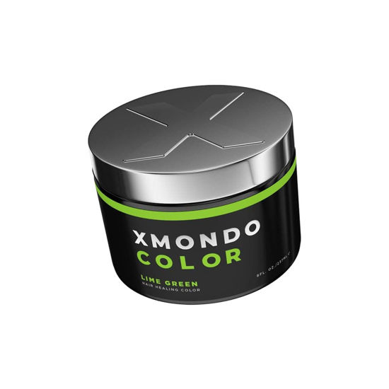 Picture of XMONDO Color Lime Green Hair Healing Semi Permanent Color - Vegan Formula with Hyaluronic Acid to Retain Moisture, Vegetable Proteins to Revitalize Hair, and Bond Building Technology, 8 Fl Oz 1-Pack