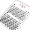 Picture of Individual Lashes D Curl 240Pcs 10D 20D Cluster Eyelash Extensions Bottom Lashes False Eyelash Clusters Mini Cluster Eyelashes Single Eyelashes Cluster DIY Eyelash Extensions at Home (10D/20D D 8-14)