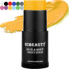 Picture of CCBeauty Yellow Face Body Paint Stick, Oil Foundation Makeup, Yellow Eye Black Sticks for Sports, Non-Toxic Face Painting Kit for Halloween SFX Special Effects Stage Clown Cosplay Costume Parties