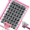 Picture of Lash Clusters, 72 Pcs Individual Lashes, Cluster DIY Lash Extension, Volume Eyelashes Look, Super Thin Band and Comfortable (Volume-C-18mm)