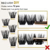 Picture of Lash Clusters B06 D Curl 14mm B&Q LASH Eyelash Clusters Volume Individual Lashes Extensions Lashes Cluster DIY at Home (B06-14 new)