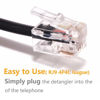 Picture of Uvital Telephone Cord Detangler, Anti-Tangle Telephone Handset Cable 360 Degree Rotating Landline Swivel Cord Untangler Black (2 Pack)