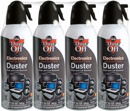 Picture of Falcon Dust-Off Electronics Compressed Gas Duster 10 oz (4 Pack) [New Improved Version]