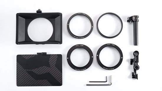 Picture of TILTA Tiltaing Mini Matte Box MB-T15 with Four Lens Adapter Rings (82mm, 77mm, 67mm, and 72mm) Suitable for DSLR mirrorless Style Cameras