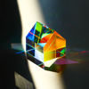 Picture of 20mm Generic Optical RGB Dispersion Glass Prism X Cube Prism Creative Cabin Shape Square Color Prism Optical Glass Lens for Physics Teaching Art Decor Photography Props