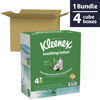 Picture of Kleenex Soothing Lotion Facial Tissues with Coconut Oil, Aloe & Vitamin E, 4 Cube Boxes, 65 Tissues Per Box (260 Total Tissues)