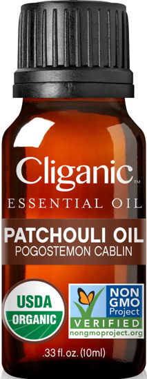 Picture of Cliganic Organic Patchouli Essential Oil - 100% Pure Natural Undiluted, for Aromatherapy Diffuser | Non-GMO Verified