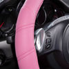 Picture of CAR PASS Line Rider Microfiber Leather Sporty Car Steering Wheel Cover Universal Fits for Cars, Anti-Slip Safety Comfortable Desgin (Pure Pink)