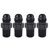 Picture of EVIL ENERGY 6AN Male Flare to 1/4" NPT Pipe Fitting Adapter Aluminum Straight Black 4PCS