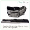 Picture of Tushbaby - Safety-Certified Hip Seat Baby Carrier - Mom’s Choice Award Winner, Seen on Shark Tank, Ergonomic Carrier & Extenders for Newborns & Toddlers (Extender, Grey)