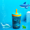 Picture of Zak Designs Kelso 15 oz Tumbler Set, (Underwater) Non-BPA Leak-Proof Screw-On Lid with Straw Made of Durable Plastic and Silicone, Perfect Baby Cup Bundle for Kids (2pc Set)