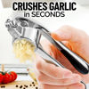 Picture of Zulay Kitchen Garlic Press With Soft, Easy To Squeeze Ergonomic Handle - Garlic Mincer Tool With Sturdy Design Extracts More Garlic Paste - Easy To Clean Garlic Crusher And Ginger Press (Chrome)