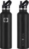 Picture of IRON °FLASK Sports Water Bottle - 24 Oz, 3 Lids (Straw Lid), Leak Proof, Vacuum Insulated Stainless Steel, Hot Cold, Double Walled, Thermo Mug, Standard Metal Canteen