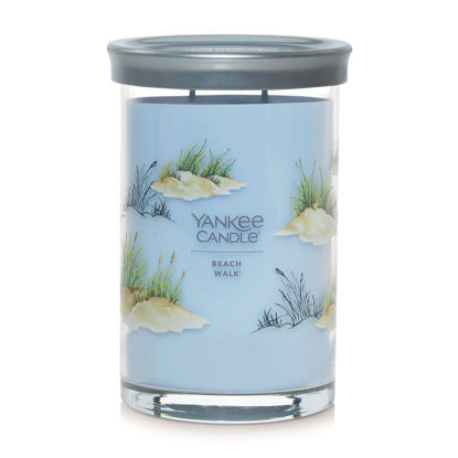 Picture of Yankee Candle Beach Walk Scented, Signature 20oz Large Tumbler 2-Wick Candle, Over 60 Hours of Burn Time