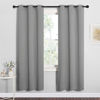 Picture of NICETOWN Silver Grey Blackout Curtain Panels for Bedroom, Thermal Insulated Grommet Top Blackout Draperies and Drapes for Basement (2 Panels, W34 x L72-inch)