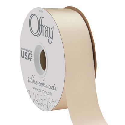 Picture of Berwick Offray Double Face Satin Ribbon, 50 Yards, Ivory