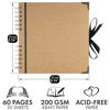 Picture of Bstorify Scrapbook Album 60 Pages (8 x 8 Inches) Brown Thick 200gsm Kraft Paper, Scrap Book with Corner Protectors, Ribbon Closure - Ideal for Your Scrapbooking Albums, Art & Craft Projects