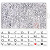 Picture of Amaney 1450pcs Alphabet Beads 4x7mm White Round Flat Acrylic Letter Beads A-Z Red Heart and Black Heart Beads for Jewelry Making Bracelets Necklaces Key Chains