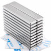 Picture of DIYMAG Powerful Neodymium Bar Magnets, Heavy Duty Magnets with Double-Sided Adhesive, Rare Earth Magnet Perfect for Fridge, DIY, Garage, Kitchen, Science, Craft, Office-60x10x3mm, 12 Pack