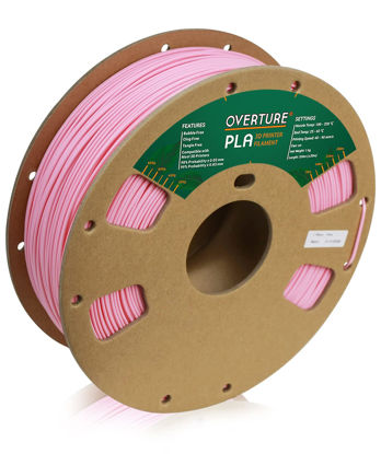 Picture of OVERTURE PLA Filament 1.75mm PLA 3D Printer Filament, 1kg Cardboard Spool (2.2lbs), Dimensional Accuracy +/- 0.03mm, Fit Most FDM Printer (Pink)