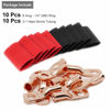 Picture of TKDMR 10pcs 8 AWG-1/4" Battery Lugs,Copper Wire Lugs,Heavy Duty Battery Cable Ends,Tubular Ring Terminals,AWG Crimp Wire Ring Lugs,Battery Terminal Connectors with 3:1 Heat Shrink Tubing