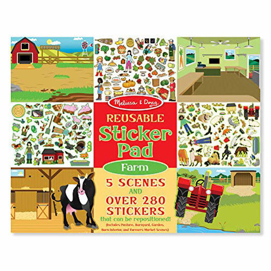 Picture of Melissa & Doug Reusable Sticker Pad: Farm - 280+ Stickers, 5 Scenes