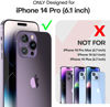 Picture of TAURI 5 in 1 for iPhone 14 Pro Case, [Not Yellowing] with 2X Screen Protector + 2X Camera Lens Protector, [Military Grade Drop Protection] Slim iPhone 14 Pro Phone Case 6.1 Inch, Deep Purple