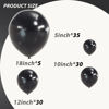 Picture of Black Balloon Garland Arch Kit 100 Pack 18/12/10/5 Inch Black Latex Balloons Different Sizes Party Balloon for Halloween Christmas Thanksgiving Graduation Birthday Party Decorations