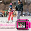 Picture of GKTZ Kids Waterproof Camera Toys for 3-12 Years Old Girls Christmas Birthday Gifts Kids Selfie Camera Toddler Underwater Sports Camera Children Digital Action Camera with 32GB Card (Rose Red)