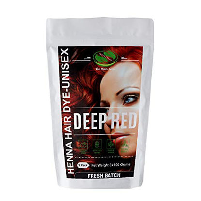 Picture of DEEP RED Henna Hair & Beard Color/Dye - 3 Pack - The Henna Guys®