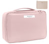 Picture of Queboom Travel Makeup Bag Cosmetic Bag Makeup Bag Toiletry bag for women and girls (Pink)