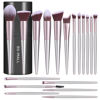 Picture of BS-MALL Makeup Brush Set 18 Pcs Premium Synthetic Foundation Powder Concealers Eye shadows Blush Makeup Brushes with black case (B-Purple)