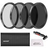 Picture of NEEWER 52mm ND Lens Filter Kit: ND2 ND4 ND8 ND16, Lens Cleaning Pen, Filter Pouch Neutral Density Filter and Accessory Kit Compatible with Canon Nikon Sony Panasonic DSLR Cameras with 52mm Lens