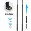 Picture of 1.3ft 2X 10dBi WiFi Bluetooth Antenna Dual Band Omni Directional Antenna 2.4Ghz/5Ghz RP-SMA Male Long Range for Wireless Wi-Fi Router Network Devices PC Camera WiFi 6 Adapter Desktop PC USB Adapter