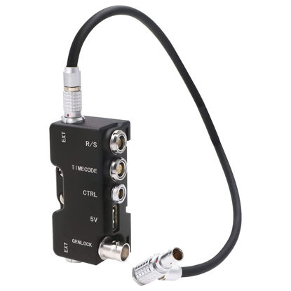 Picture of Breakout B-Box Splitter for RED-Komodo Camera,EXT 9-Pin Splitter with Cable to Run-Stop/RS 3pin/Time Code 0B 5pin/ CTRL 00B 4pin/ 5V USB/Genlock BNC