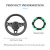 Picture of Fekey&JF Car Steering Wheel Cover, Universal Microfiber PU Leather Elastic 15 inch Stitching Color Anti-Slip Steering Wheel Protector, Auto Interior Protection Accessories for Men Women (Green)