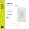 Picture of Power Gear Plastic, Shock Prevention, Child Safe, Baby proofing, Easy Install, UL Listed, Clear, Outlet Covers, 60 Pack, White, 69312