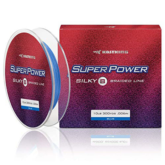 Picture of KastKing Superpower Silky8 Braided Fishing Line, Blue, 8 Strand, 80LB, 300Yds