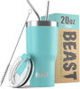 Picture of Beast 20 oz Tumbler Stainless Steel Vacuum Insulated Coffee Ice Cup Double Wall Travel Flask (Aquamarine Blue)