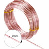 Picture of 32.8 Feet Aluminum Wire, Bendable Metal Craft Wire for Making Dolls Skeleton DIY Crafts (Copper, 2 mm Thickness)