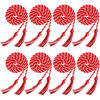 Picture of Trounistro 8 Pieces Graduation Cords Yarn Honor Cords with Tassel for College Graduation Students (Red with White)