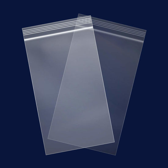 Picture of 200 Count - 6" x 9", 2 Mil Clear Plastic Reclosable Zip Poly Bags with Resealable Lock Seal Zipper for A7 A8 A9 Cards & Envelopes, Bakery, Cookies, Candies