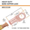 Picture of SELTERM 10pcs 1/0 AWG - 1/2" Stud (Wide Pad) - Battery Lugs, Heavy Duty Wire Lugs, Ring Terminals, Battery Cable Ends,0 Gauge Terminals, UL Bare Copper Eyelets Electrical Battery Terminal Connectors