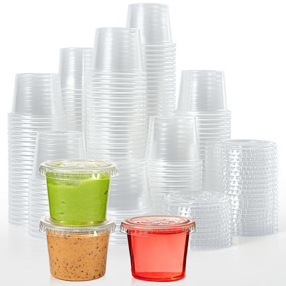 Fit Meal Prep [250 Pack] 2 oz BPA Free Plastic Portion Cup - Disposable  Jello Shots Sauce Condiment Souffle Dressing Mini Containers, Cups No Lids