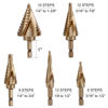 Picture of COMOWARE Hex Shank HSS Step Drill Bit with Two Spiral Flutes and Impact Readiness - Ideal for Metal, Stainless Steel, Aluminum, Wood, and Plastic, Total 50 Sizes with