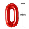 Picture of Red 40 Number Balloons Big Giant Jumbo 40 Foil Mylar Balloon for 40th Birthday Party Decorations 40 Inch