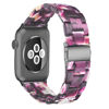 Picture of HOPO Compatible With Apple Watch Band 38mm 40mm 42mm 44mm Thin Light Resin Strap Bracelet With Stainless Steel Buckle Replacement For iWatch Series 8 7 6 5 4 3 2 1 SE (Dazzling Purple/Black,42/44/45/49mm)