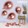 Picture of Henviro Rose Gold Party Balloons - 100 Pcs 5/10/12/18 Inch Rose Gold Balloons Helium Quality Latex Balloons As Birthday Party Balloons/Graduation Balloons/Valentines Day Balloons/Baby Shower